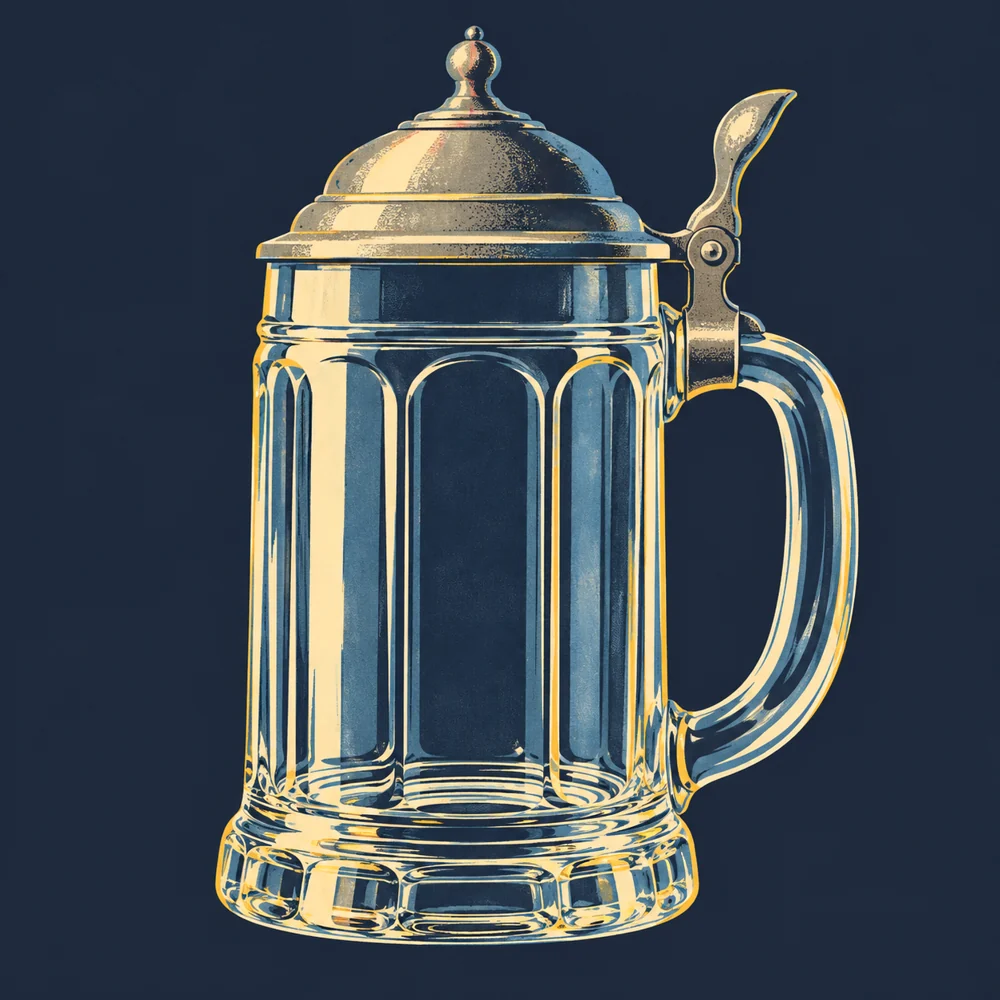 Bierkrug mit Deckel