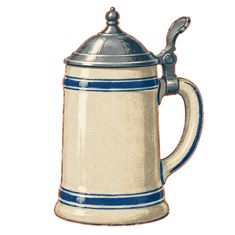 Bierkrug mit Deckel