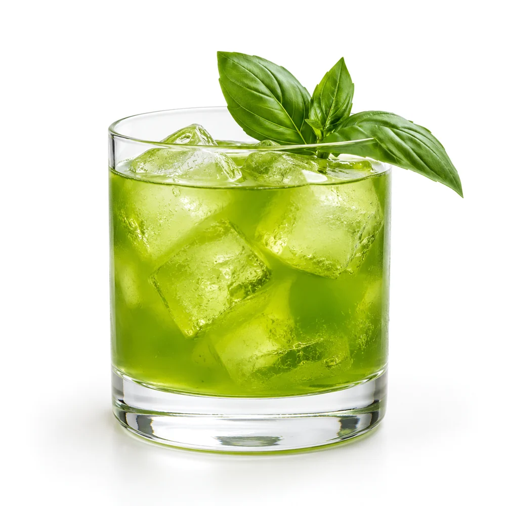 Gin Basil Smash: KI-generierte Illustration