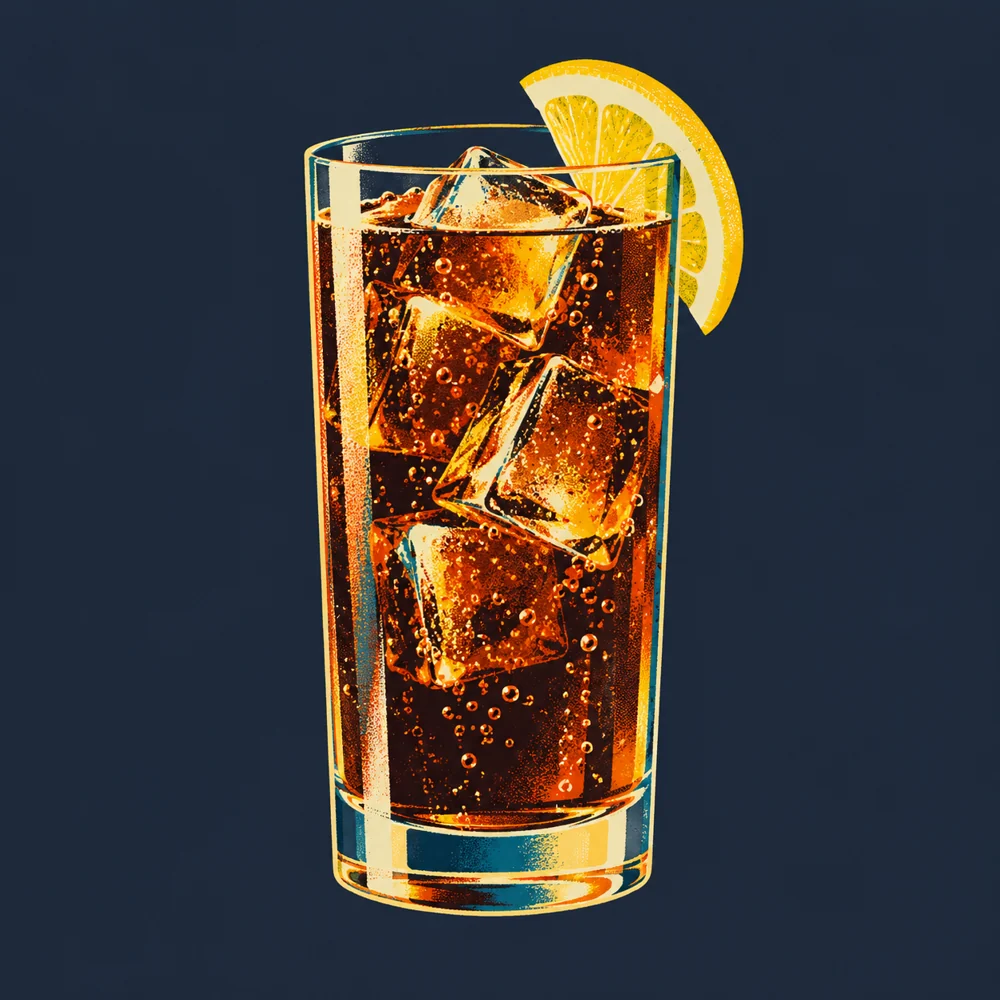 Amaretto Cola: KI-generierte Illustration