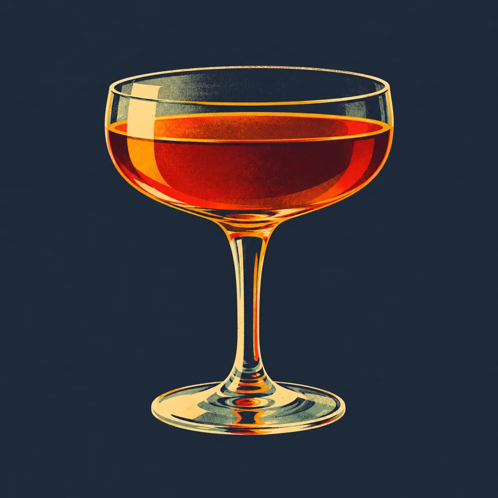 Blackthorn Cocktail: KI-generierte Illustration