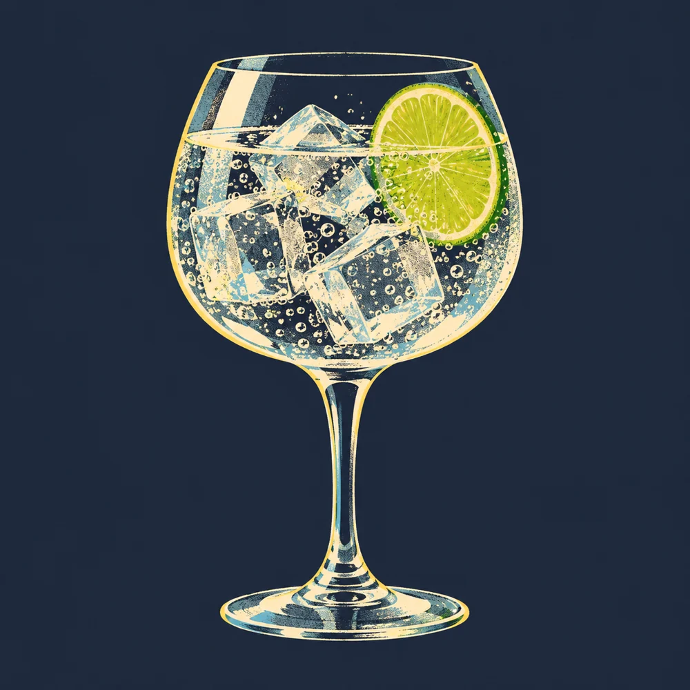 Bombay Sapphire Tonic: KI-generierte Illustration