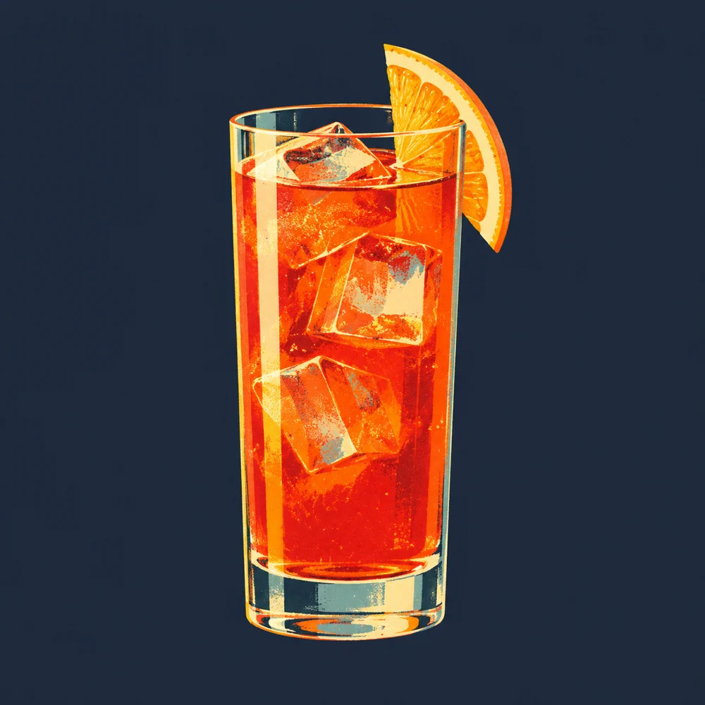 Campari Soda: KI-generierte Illustration