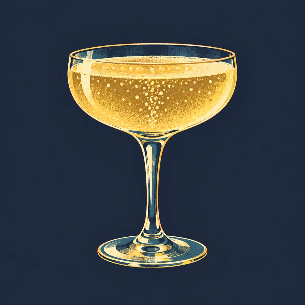 Champagne Cobbler: KI-generierte Illustration
