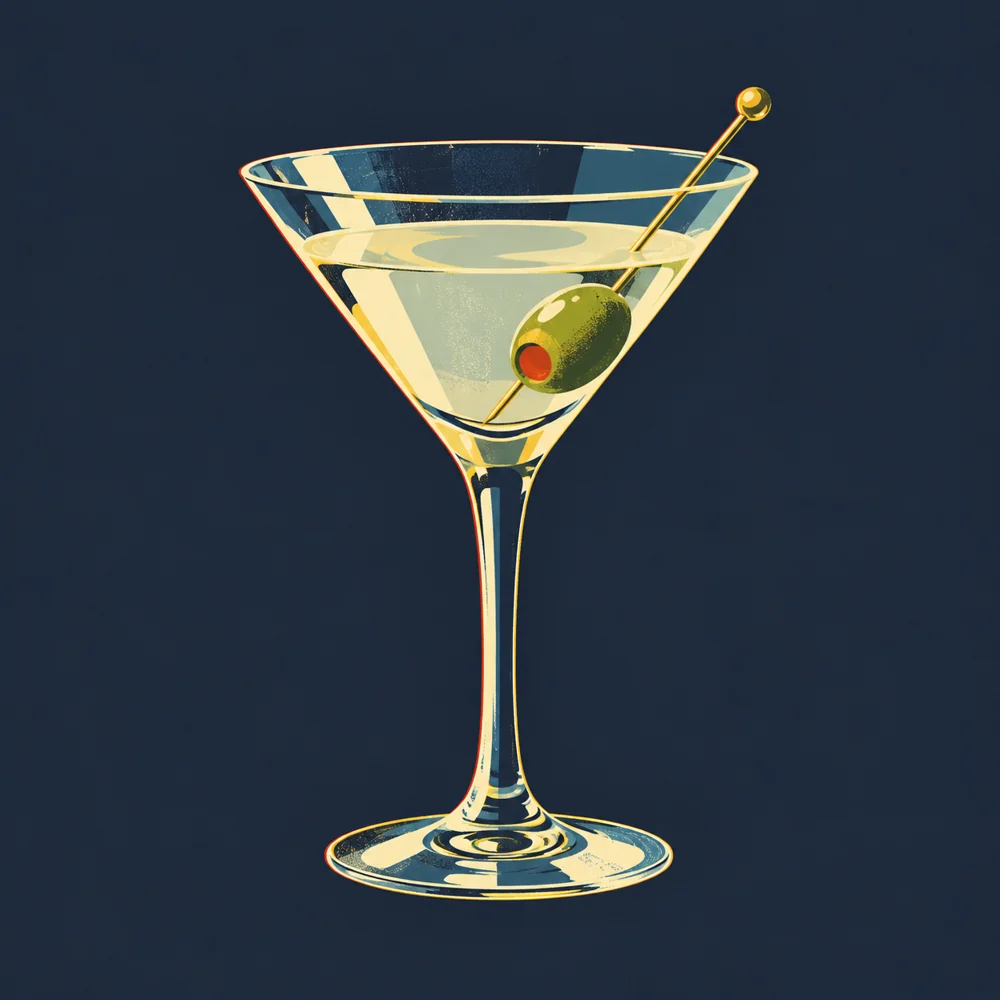 Dry Martini: KI-generierte Illustration