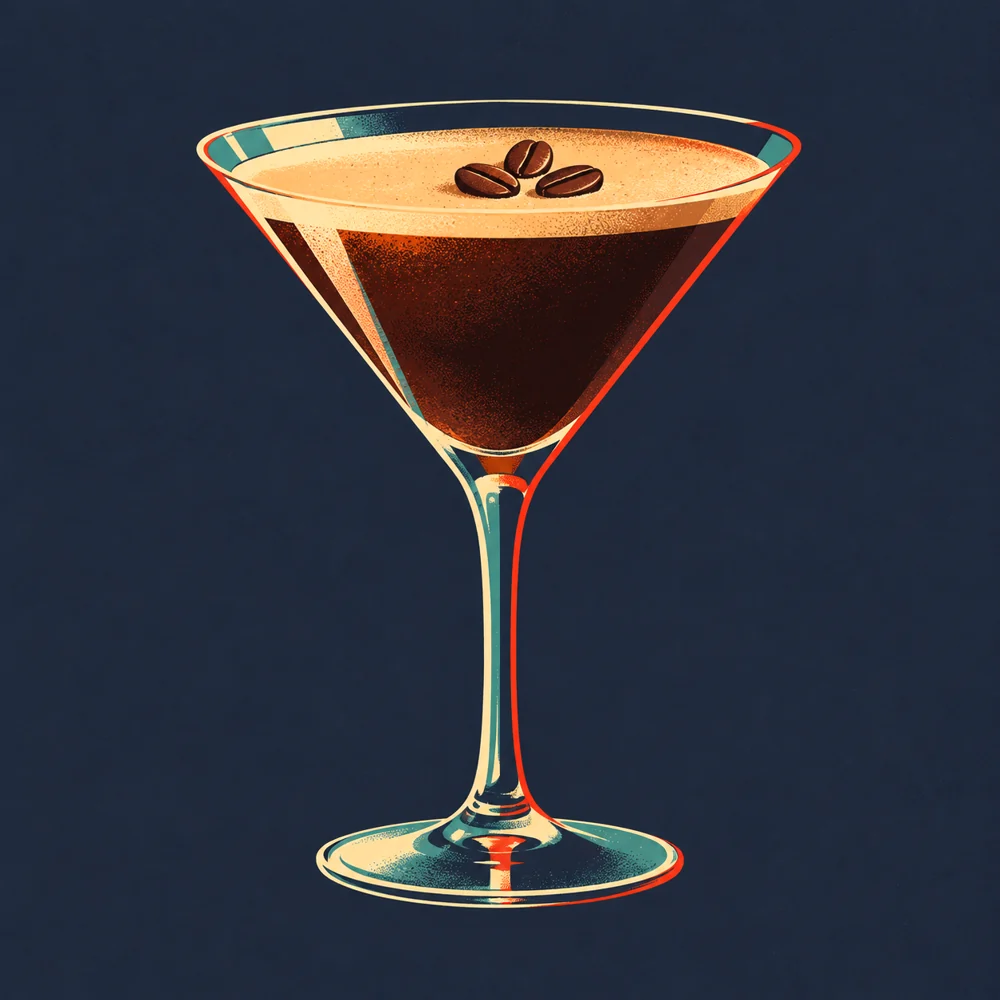 Espresso Martini: KI-generierte Illustration
