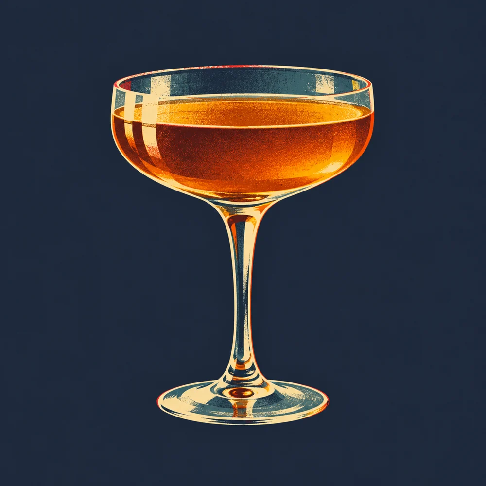 Fancy Brandy Cocktail: KI-generierte Illustration