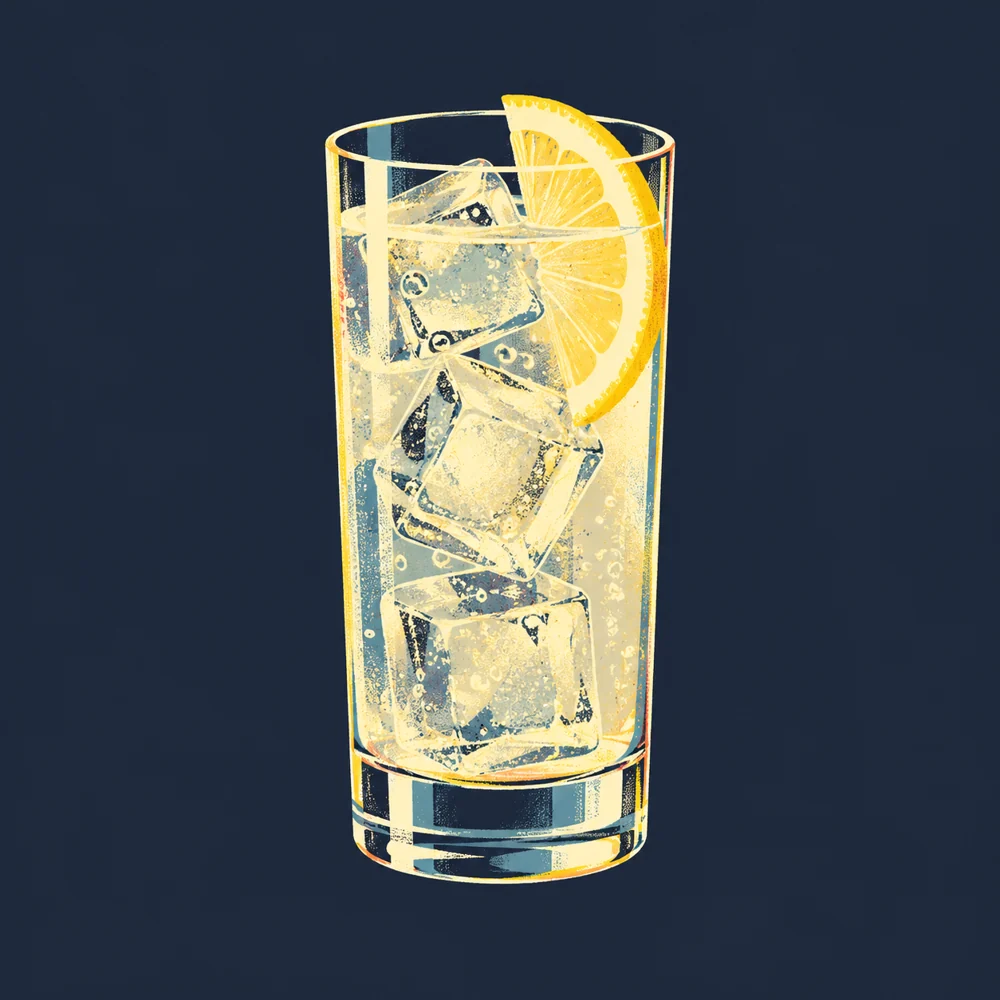 Gin Bitter Lemon: KI-generierte Illustration