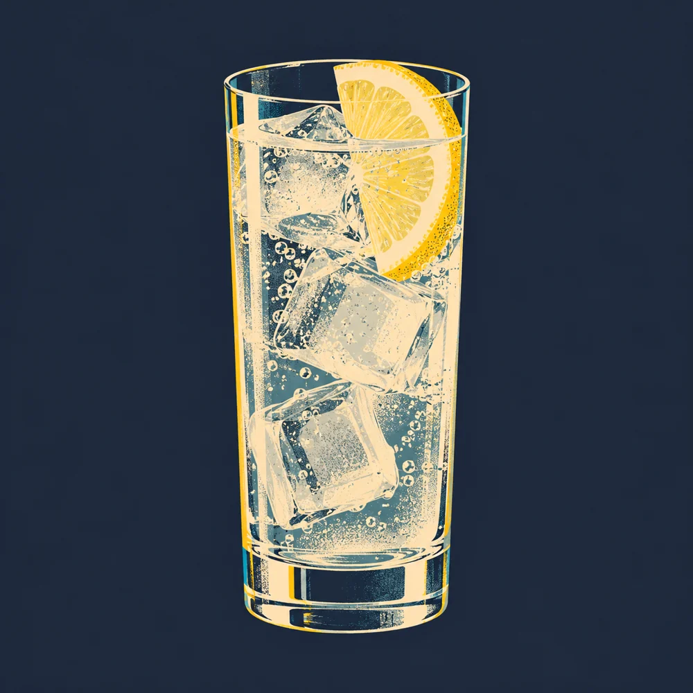 Gin Lemon: KI-generierte Illustration