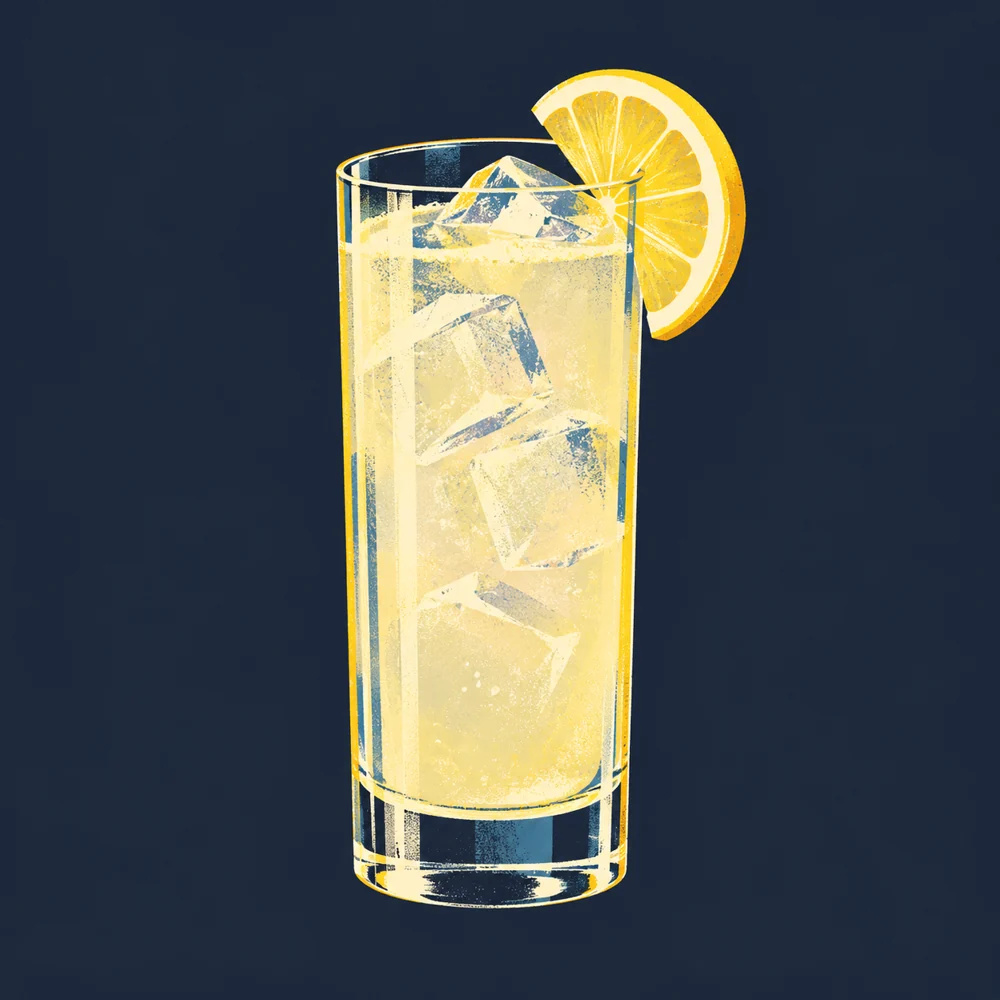 Ginger Lemon Fizz: KI-generierte Illustration