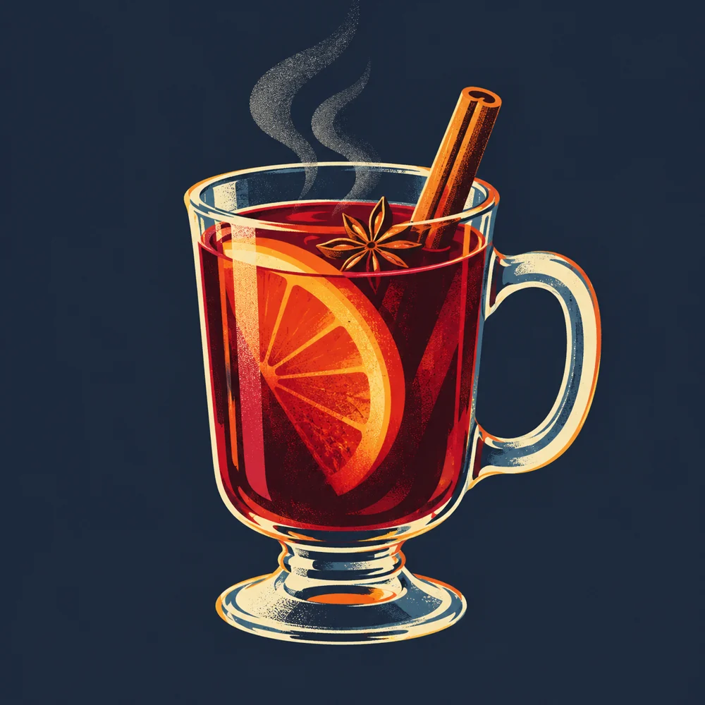 Glühwein: KI-generierte Illustration