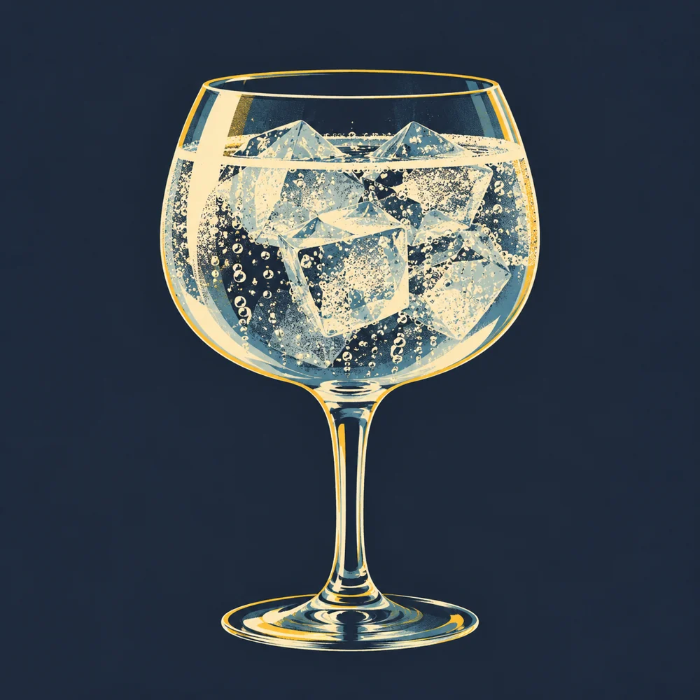 Gurken-Gin-Tonic: KI-generierte Illustration