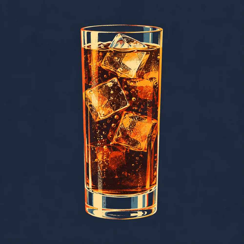 Kräuterlikör Cola: KI-generierte Illustration