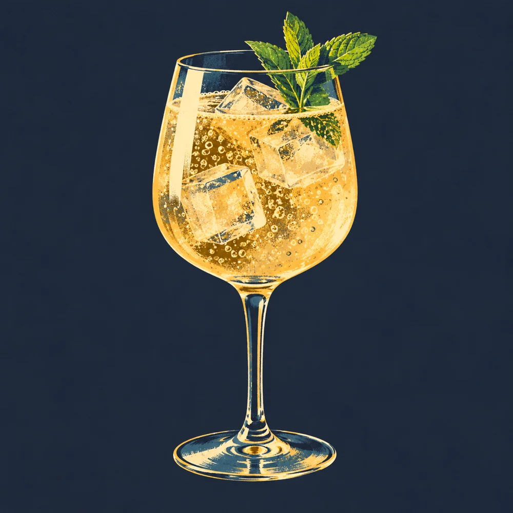 Limoncello Spritz: KI-generierte Illustration