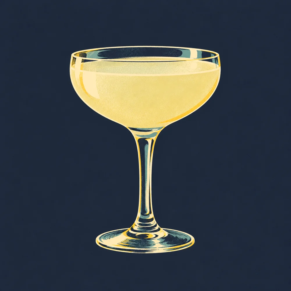 Royal Gin Fizz: KI-generierte Illustration