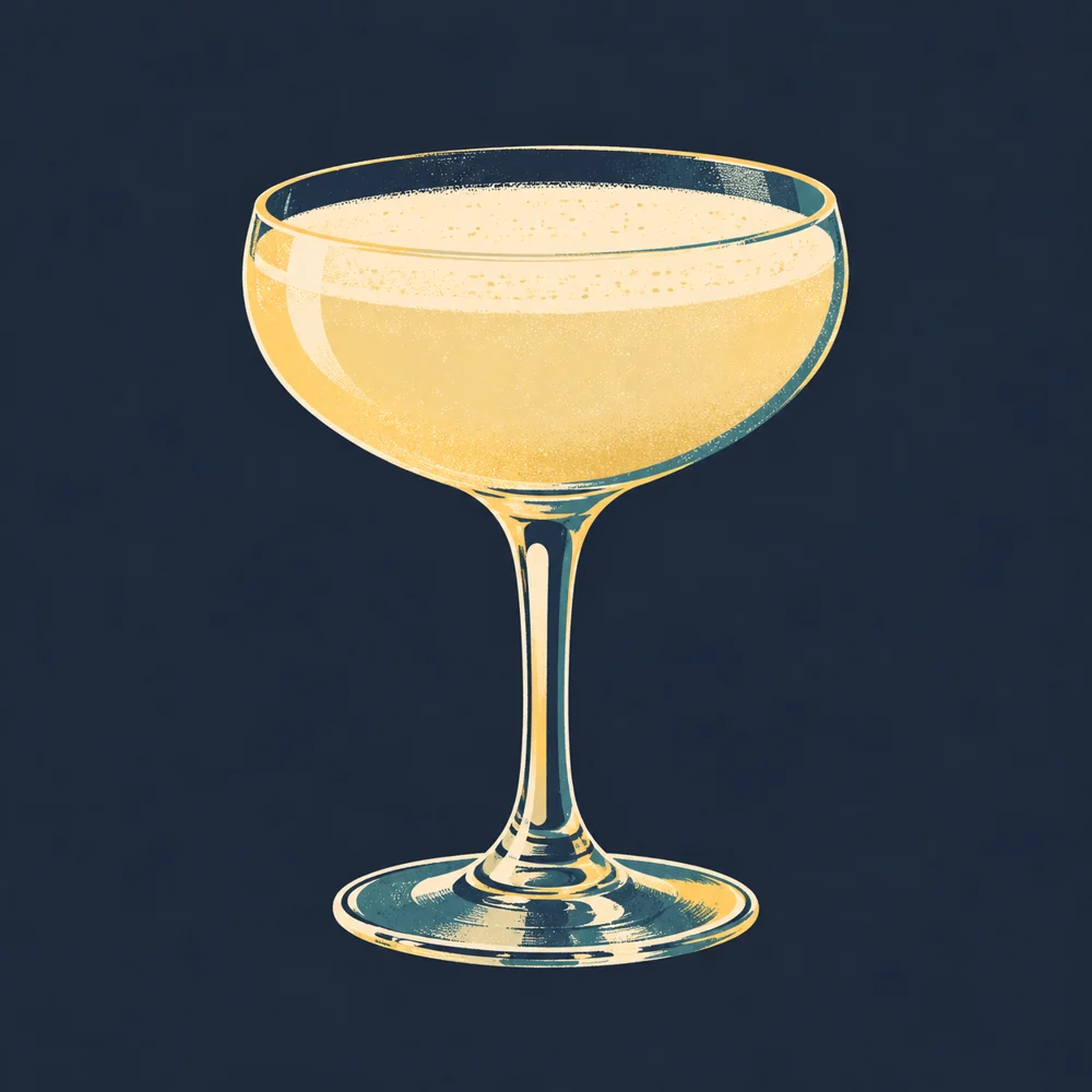 Sloe Gin Fizz: KI-generierte Illustration