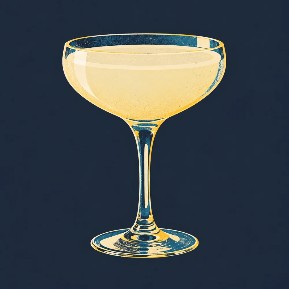 Sour Gin Fizz: KI-generierte Illustration