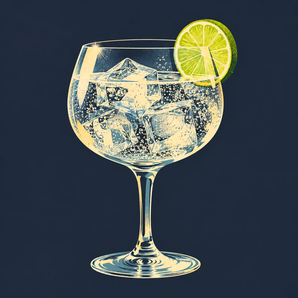 Tanqueray Tonic: KI-generierte Illustration