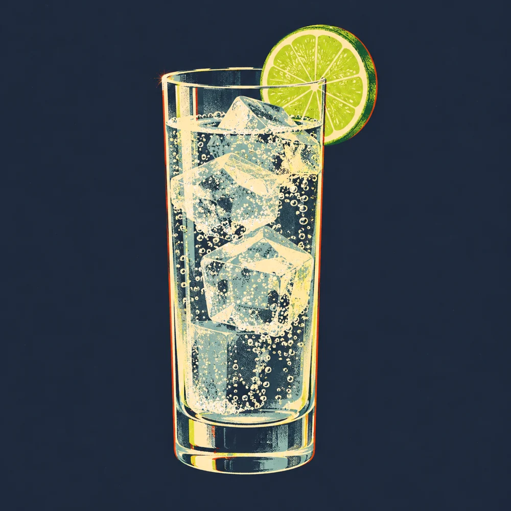 Tequila Tonic: KI-generierte Illustration