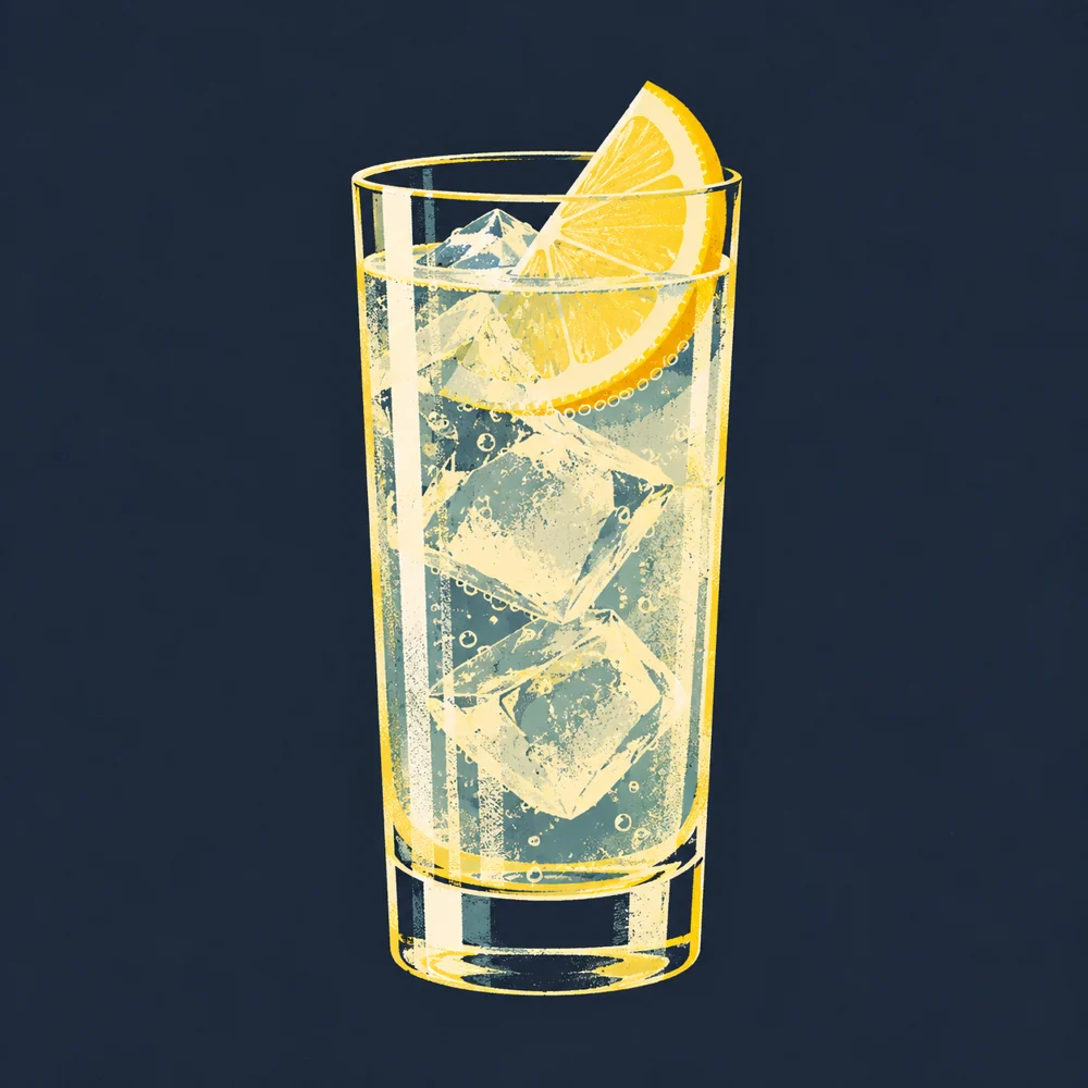 Vodka Bitter Lemon: KI-generierte Illustration