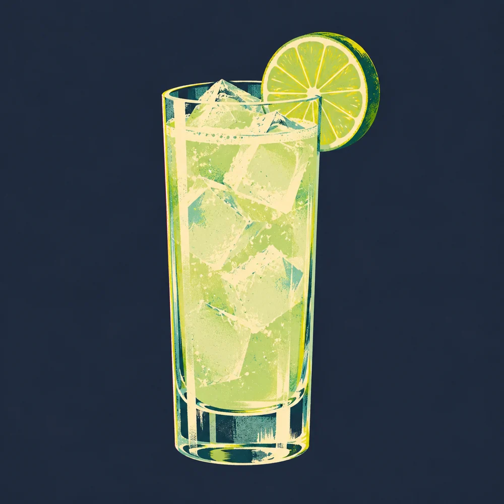 Vodka Soda: KI-generierte Illustration