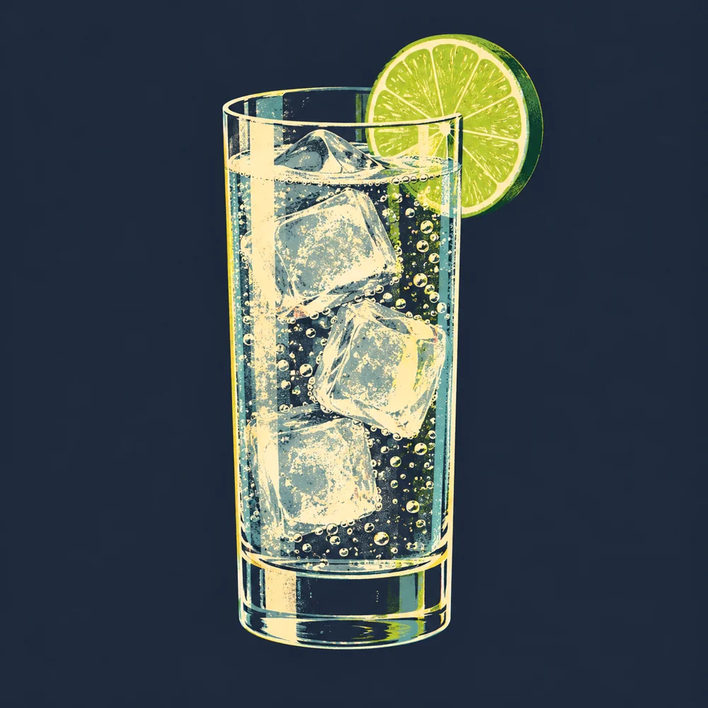 Vodka Tonic: KI-generierte Illustration
