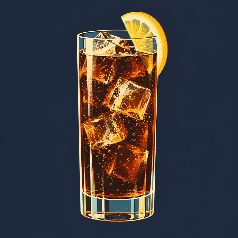 Whisky Cola: KI-generierte Illustration