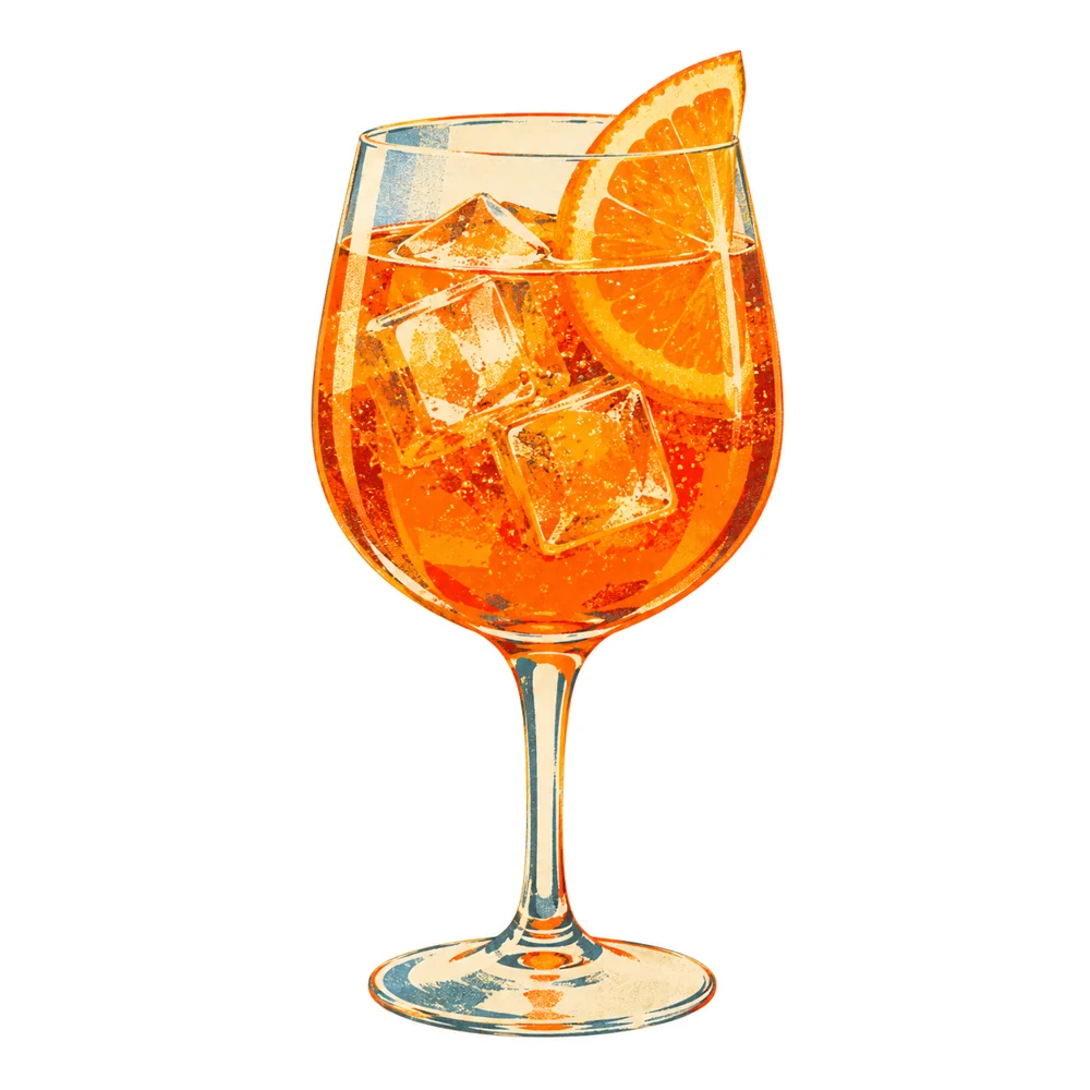 Aperol Spritz: KI-generierte Illustration
