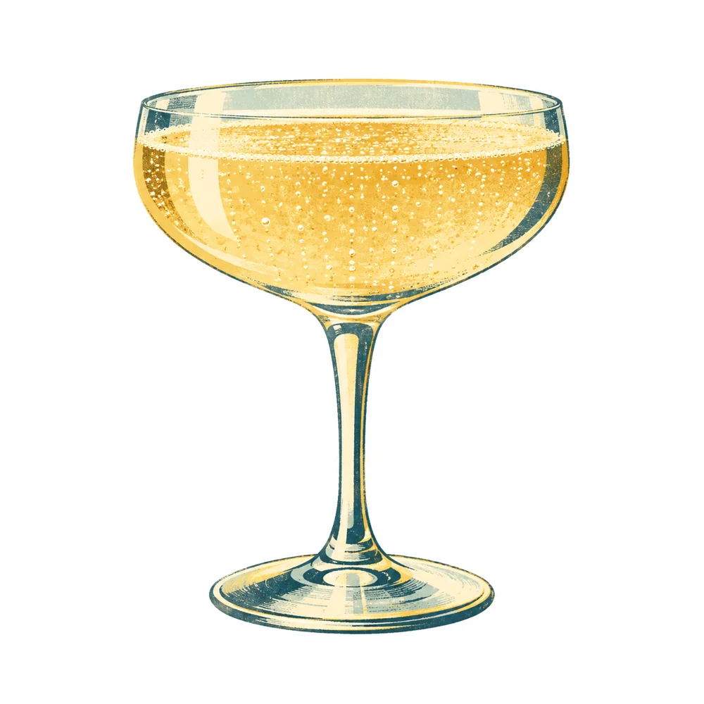 Champagne Cobbler: KI-generierte Illustration