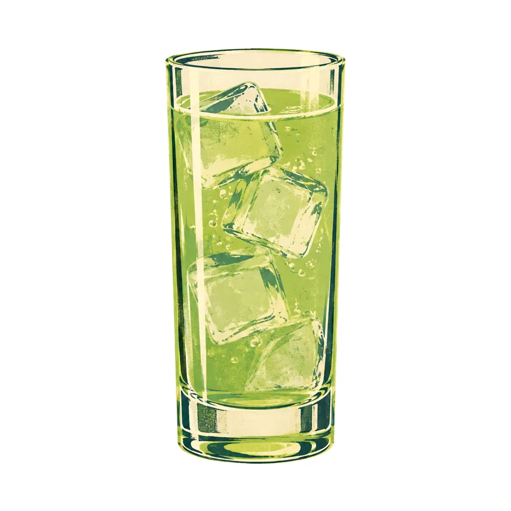 Erdbeer-Basilikum-Limonade: KI-generierte Illustration