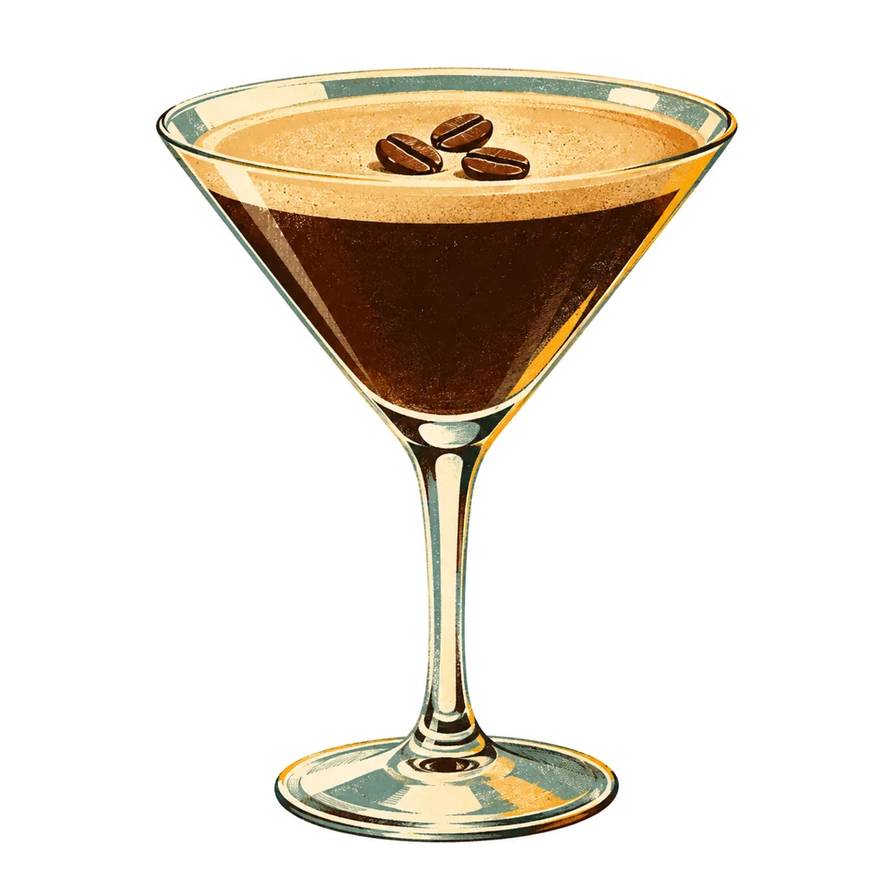 Espresso Martini: KI-generierte Illustration