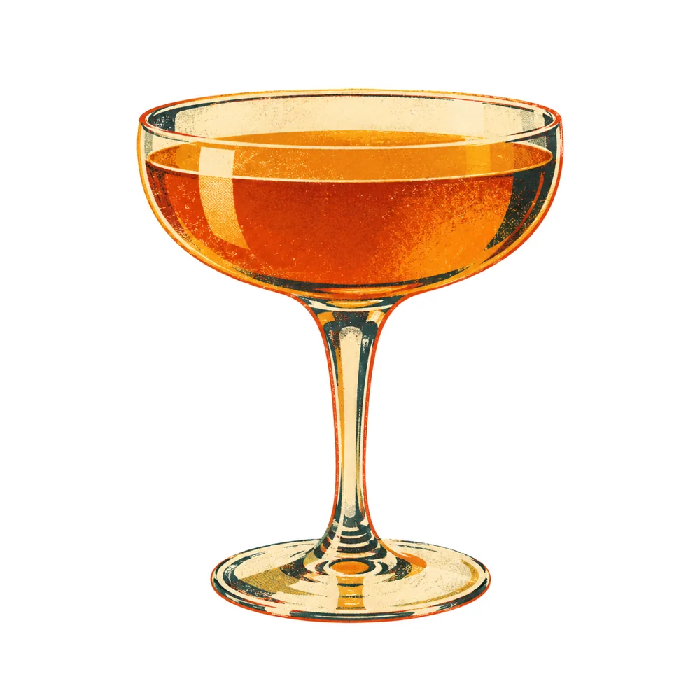 Fancy Brandy Cocktail: KI-generierte Illustration