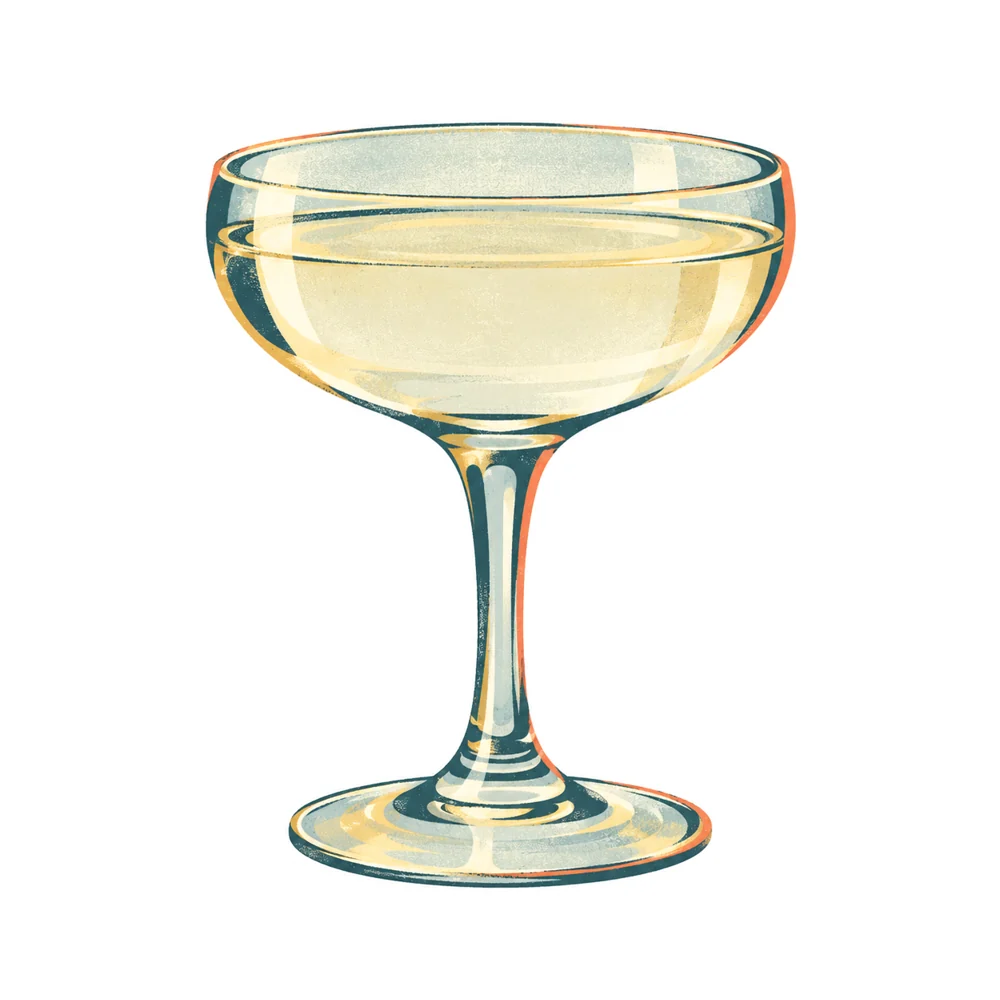 French Fizz: KI-generierte Illustration