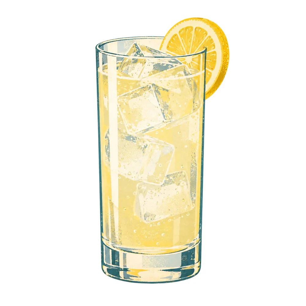 Ginger Lemon Fizz: KI-generierte Illustration