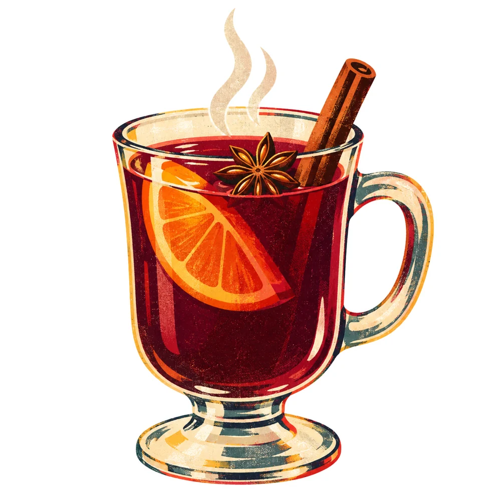 Glühwein: KI-generierte Illustration