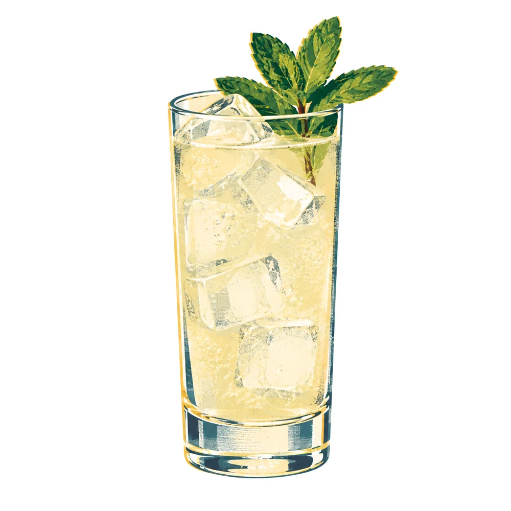 Holunder-Minz-Limonade: KI-generierte Illustration