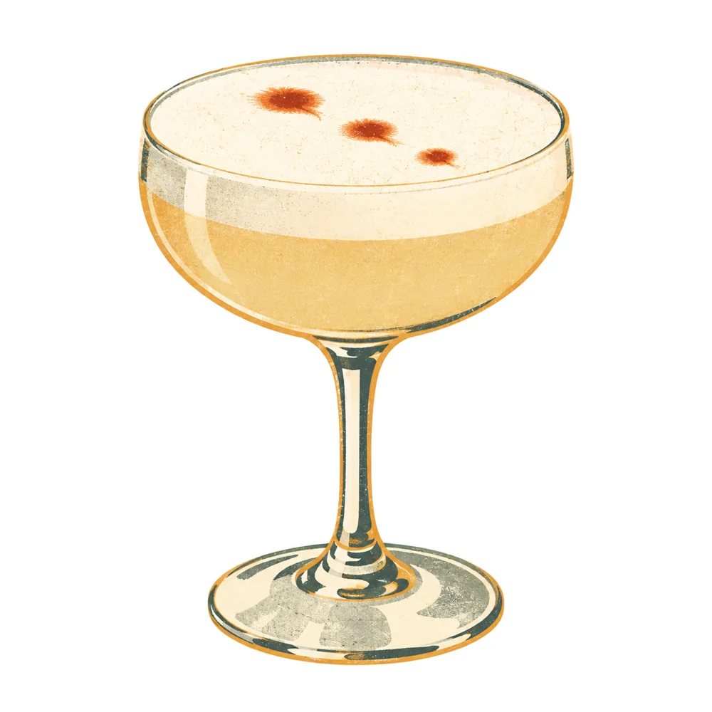 Pisco Sour: KI-generierte Illustration