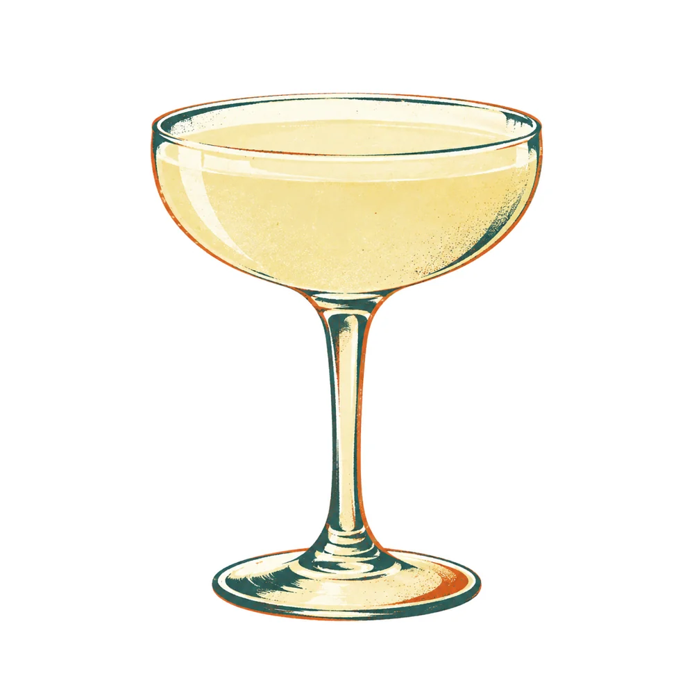 Royal Gin Fizz: KI-generierte Illustration